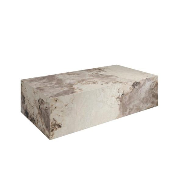 Wyld Haus Dingle Brown Pandora Marble Effect Rectangular Coffee Table