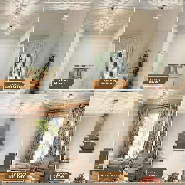 Emitto Crystal Ceiling Light Semi Flush Mount Chandelier Modern Hallway Silver