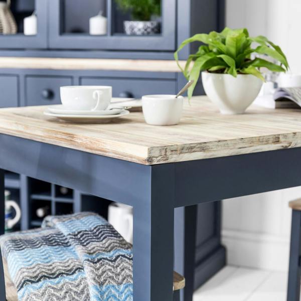 Statement Furniture Florence Rectangle Extending Kitchen Dining Table with Center Extension Leaves