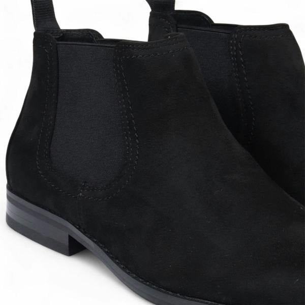 Dolcetto Men's Suede Chelsea Boots Real Leather Lined Slip-On