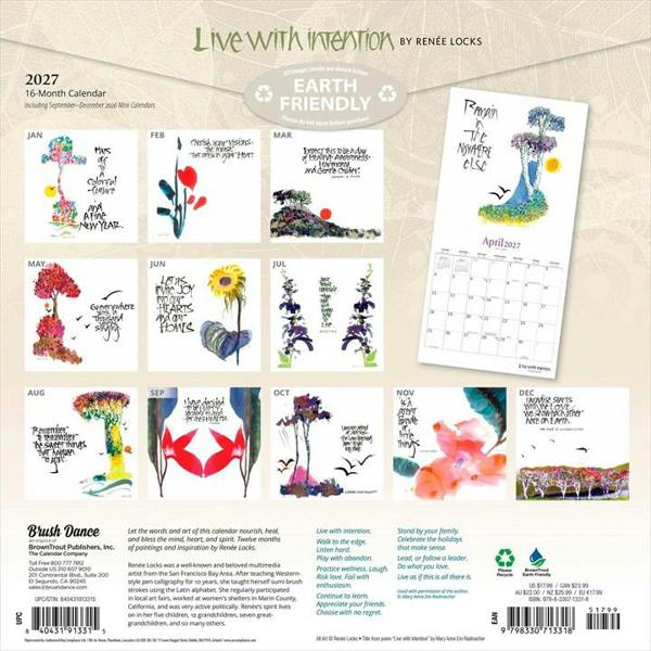 Live With Intention Calendar 2027, Wall Calendars, Month To View, Lifestyle, Gift