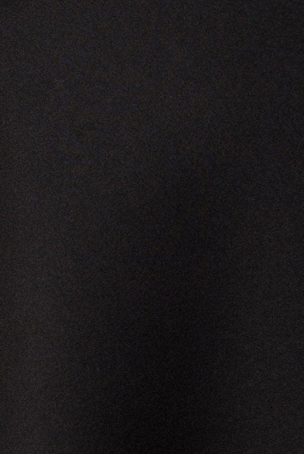 Contrast Organza Frill Bow Back Halter Midi Dress - Black Cream DR4770