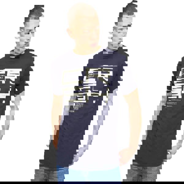 Crosshatch Mens Squarebox T-Shirt - Navy - 