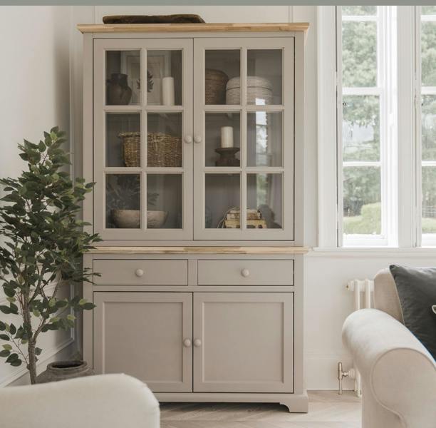 Statement Furniture Florence Glass Door Display Cabinet Large Dresser Assembled