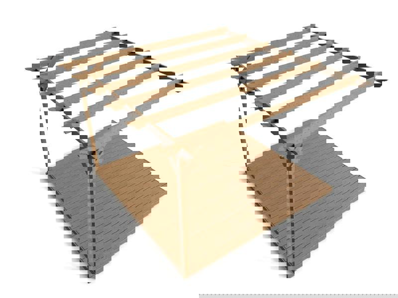 Arbor Garden Solutions Wall Mounted Pergola and Decking Kit Disnasty Design