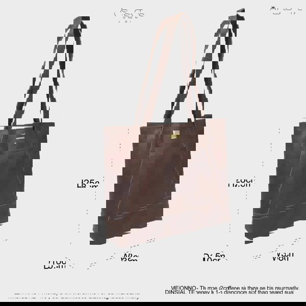 Assots London 'EVELYN' Brown Oily Chestnut Real Leather Designer Tote Work Bag