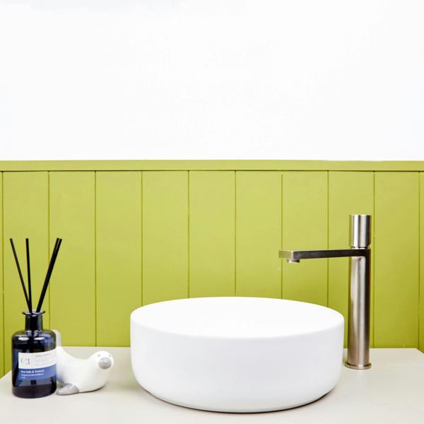 Flode Limingen | High Rise Mono Basin Mixer Tap | Brushed Steel