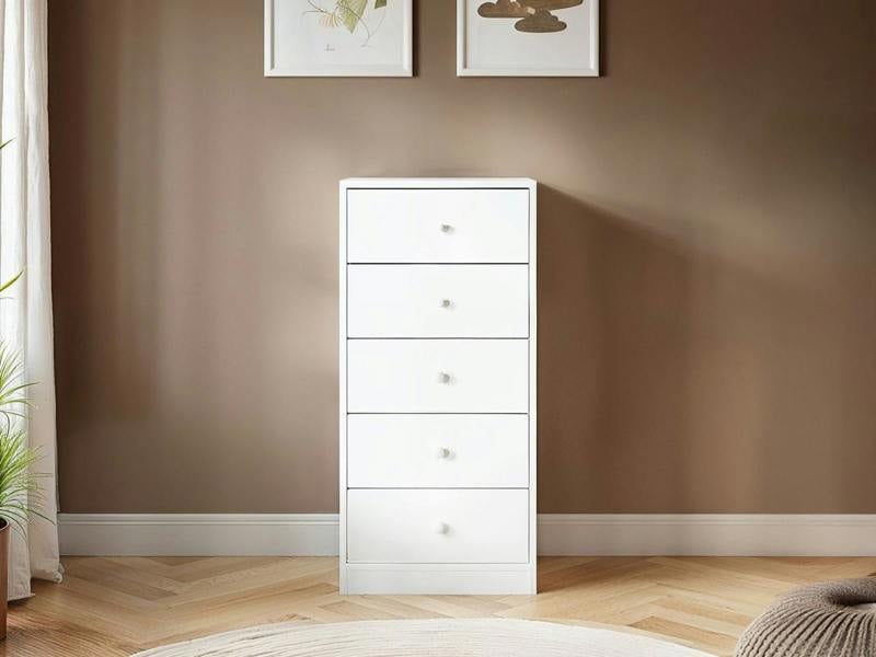 Wizard Chest of 5 Drawers White