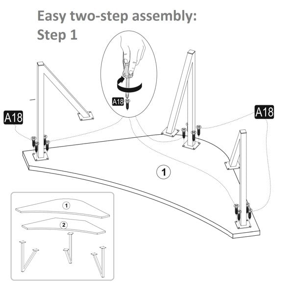 Destina Home Corner TV Stand Entertainment Center Lotte