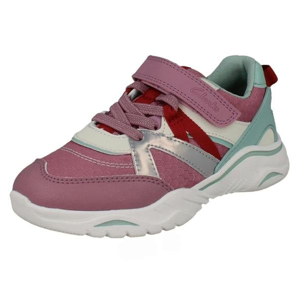 Clarks Kids Clarks Casual Colourblock Trainers Feather Pace