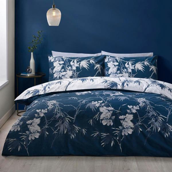 Kyoto Floral Blue Duvet Cover Set