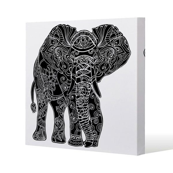 Benjamin Tate Design Elephant Silhouette (Canvas Print)