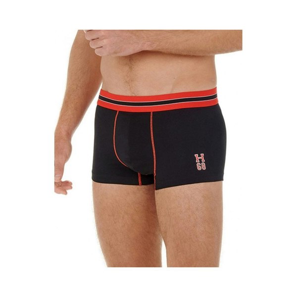 Hom Run Sports Contrast Boxer Trunk, Black/red