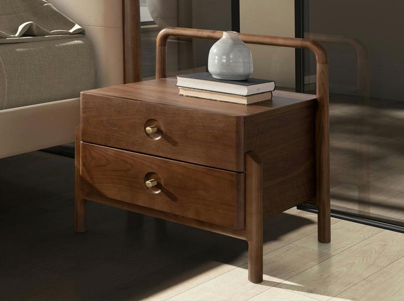 Angel Cerdá Walnut bedside table 7195