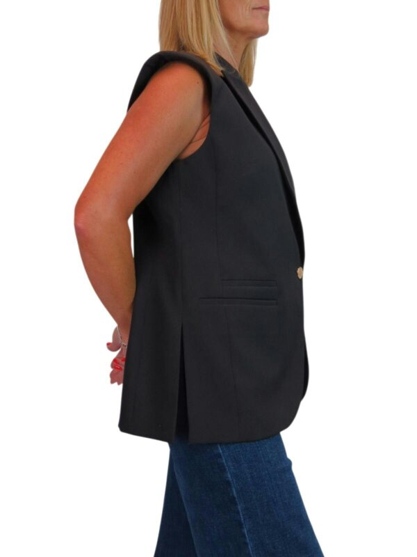 Paulo Due Oversized Sleeveless Blazer Waistcoat