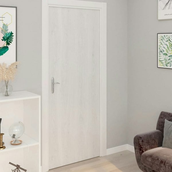 Berkfield Self-adhesive Door Films 2 pcs White Wood 210x90 cm PVC