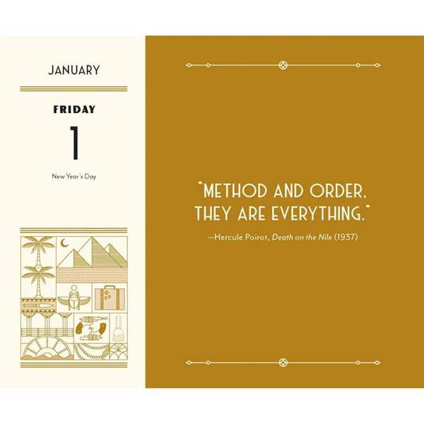Chronicle Books Agatha Christie Desk Calendar 2027, Desk Calendars, Day To View, History & Literature, Gift