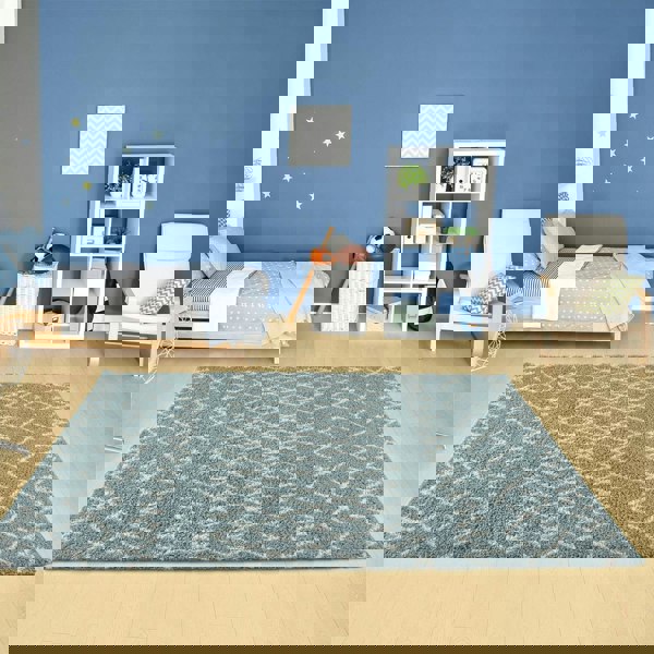 Moroccan shaggy rug rich texture and elegant design floor-heating compatible