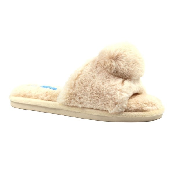Lunar Womens Cara Slippers - Beige