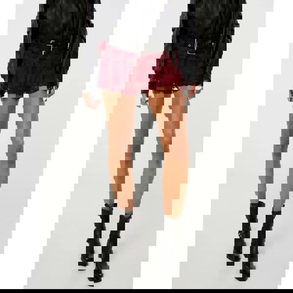 Pink Vanilla Lace Ruffle Micro Shorts