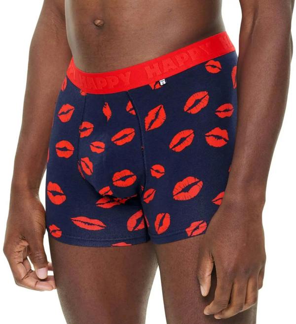 Happy Socks Kisses Boxer Trunk, Navy
