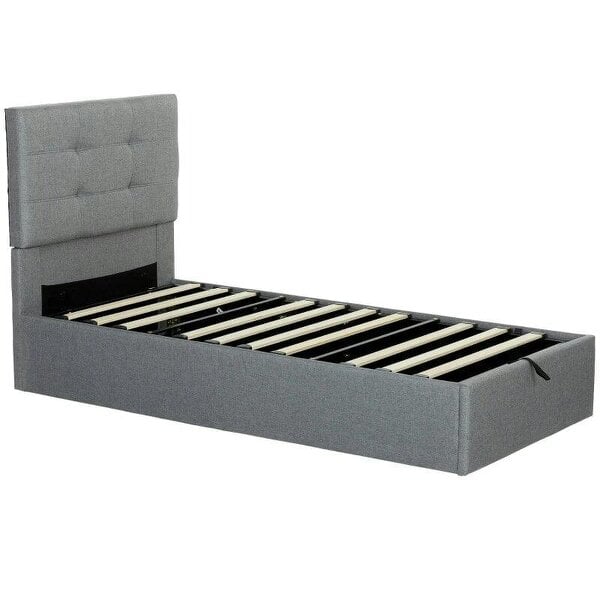 3ft Single Ottoman Bed with Gas Lift Storage - Grey
