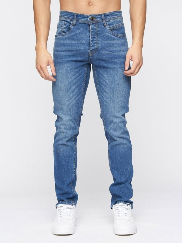 Crosshatch Malcolm Slim Fit Jeans Stone Wash