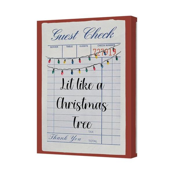 Benjamin Tate Design Lit Like A Christmas Tree Canvas Art Print Handmade In The UK