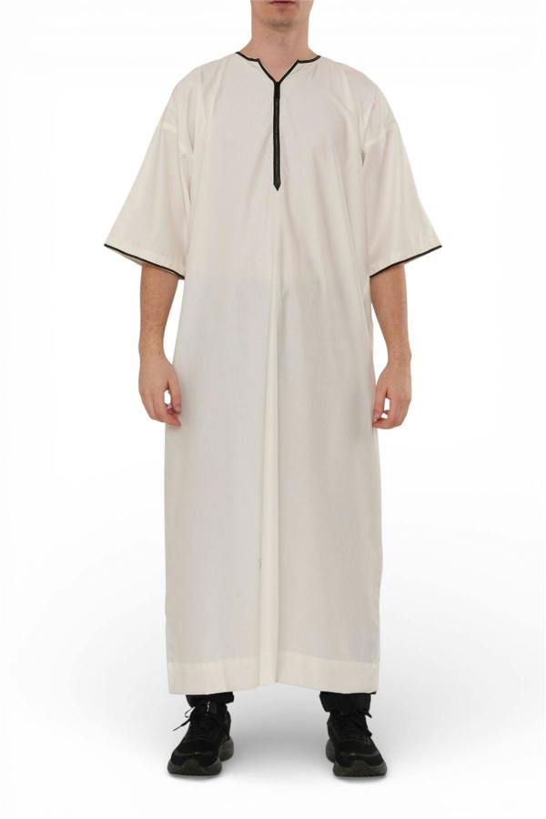 Infinity Leather Men's Ramadan Moroccan Gandoura Thobe Robe Djellaba Eid Jubba- TT-006
