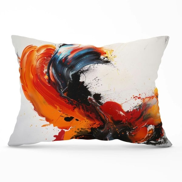 Warren Reed Fiery Waves: Abstract Motion Cushions