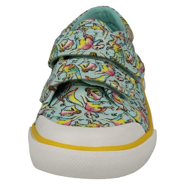 Start-rite Boys Startrite Dinosaur Detailed Hook & Loop Canvas Shoes Dino-Mite