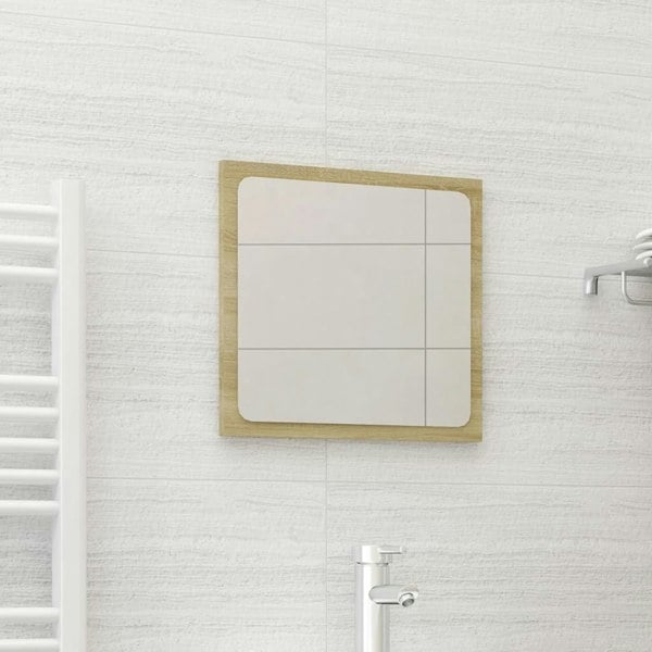 Berkfield Bathroom Mirror Sonoma Oak 40x1.5x37 cm Engineered Wood