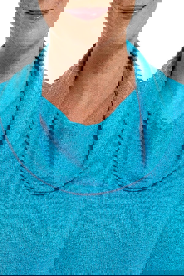 PennyPlain Cowl Neck Top- Aqua