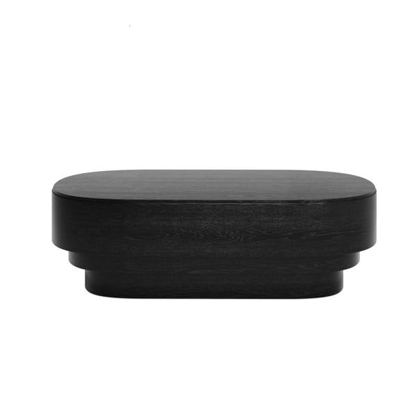 Wyld Haus Mayfair Black Wooden Oval Coffee Table