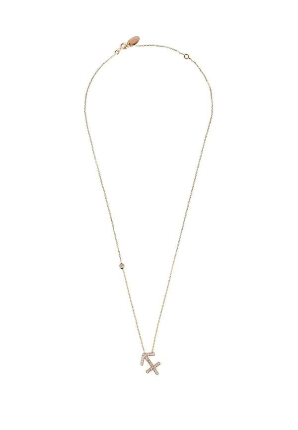 Zodiac Star Sign Pendant Necklace Rose Gold Sagittarius - LATELITA Necklaces