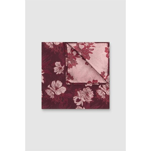 Antique Rogue Mulberry Floral Pocket Square