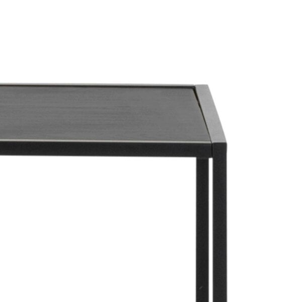 Wyld Haus El Paso Black Bookcase 5 Shelves Asymmetrical Metal Frame
