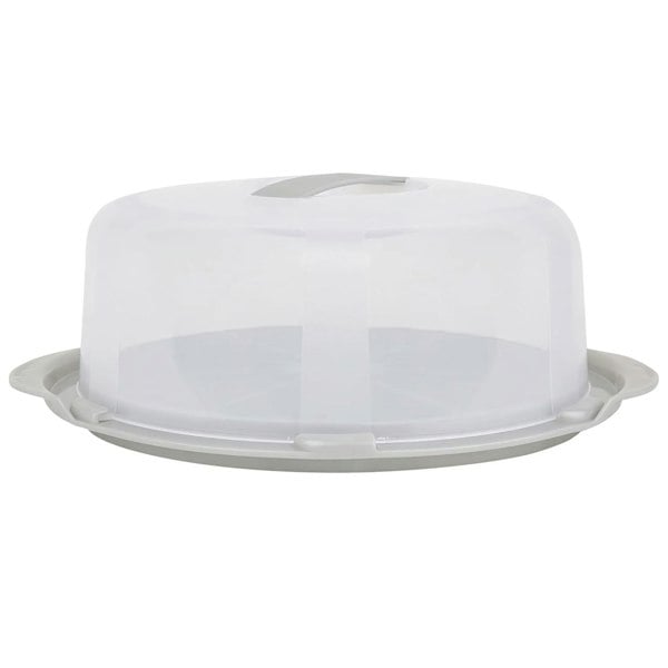 Clear Plastic Round Cake Box Storage Container With Lid & Carry Handles