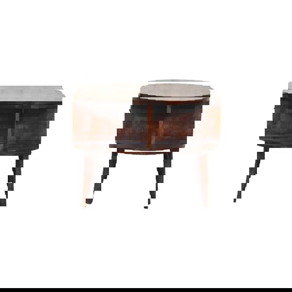 Artisan Furniture Solid Wood Chestnut Oval Coffee Table with 1 Drawer