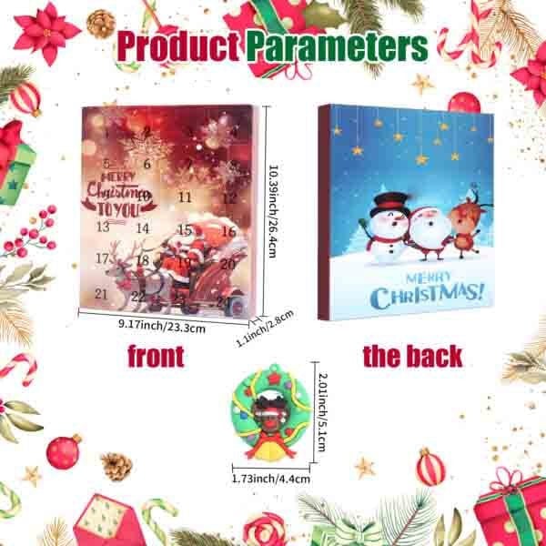 Leaper Christmas Calendar Countdown Blind Box 3D Figure Charm Set