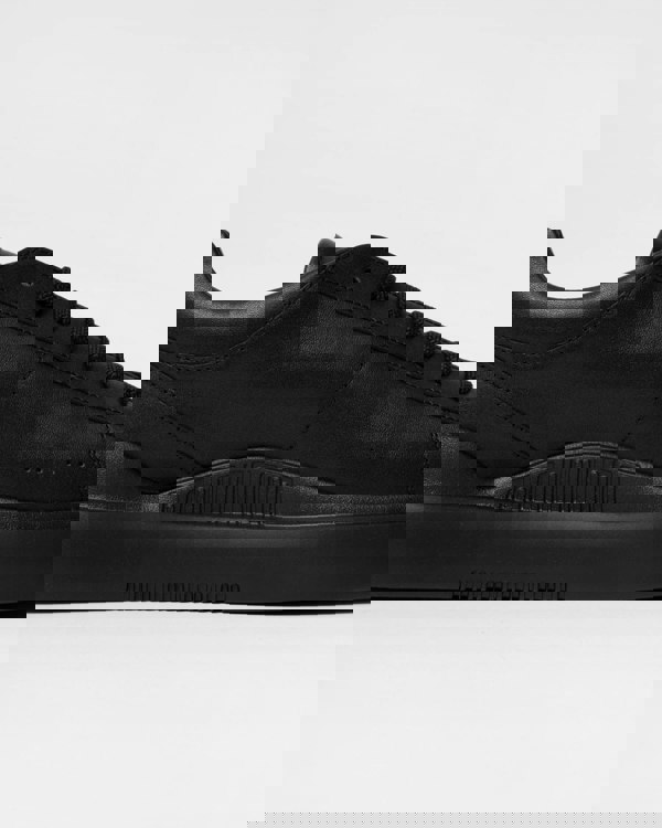 HUGO Blake Tenn Mens Leather Trainers with Branded Quarter - Black 005