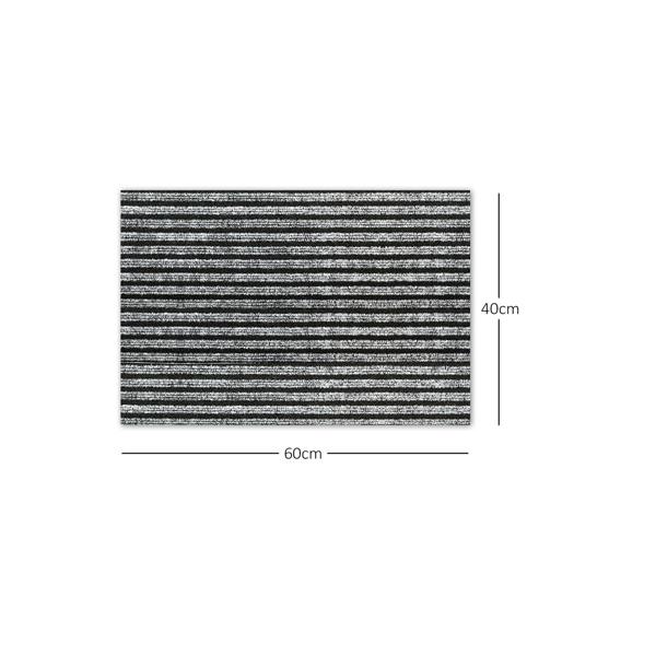 Nicoman Striped Needlefelt Doormat - Grey