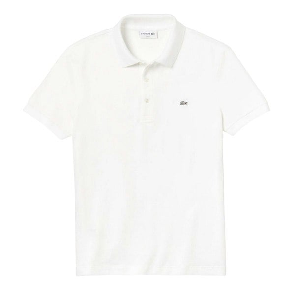 Lacoste Mens Pique Stretch Slim Polo Shirt - White