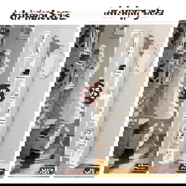 Levede Bookshelf 6 Tier Bookcase Shelves Tall Narrow Storage Display Shelving