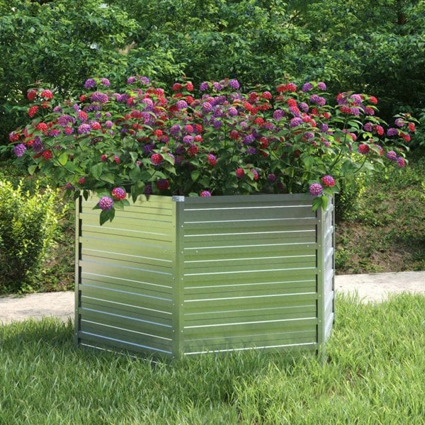 Berkfield Garden Raised Bed 129x77 cm Galvanized Steel Silver