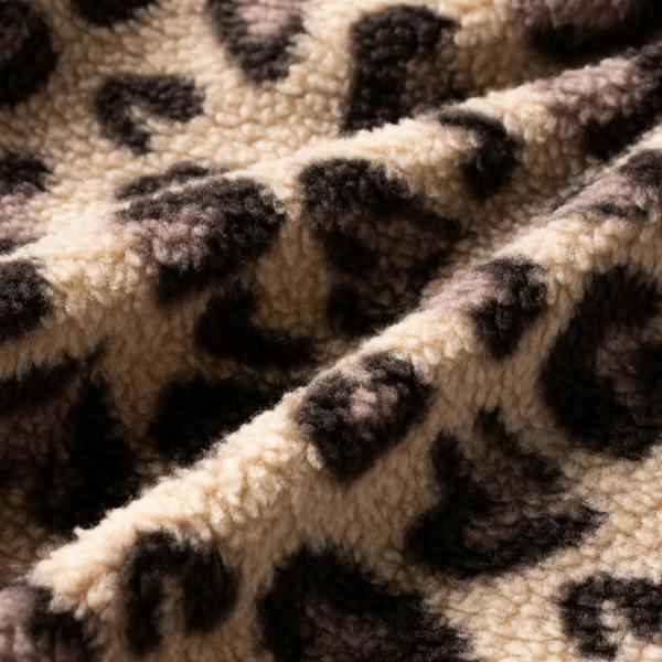 Regatta Childrens/Kids Eva Leopard Print Buttoned Fleece Top - Mocha/Violet - 