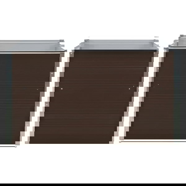 Berkfield Raised Garden Bed 100x100x45 cm Galvanised Steel Brown