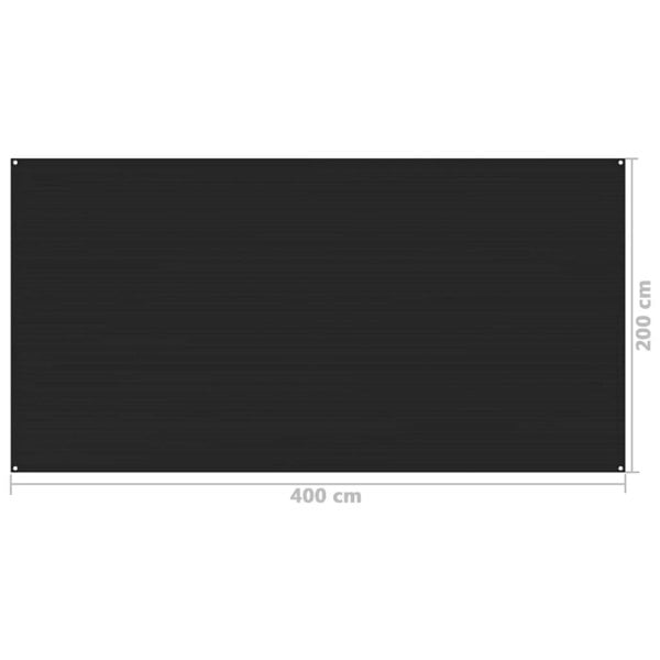 Berkfield Tent Carpet 200x400 cm Black
