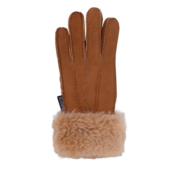 Nordvek Womens Sheepskin Gloves With Fur Cuff