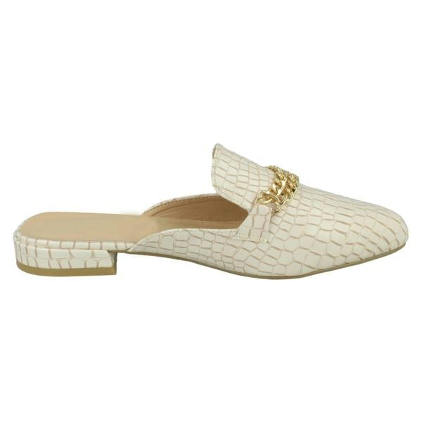 Spot On Ladies Spot On Wide Fit Open Back Mules F80536
